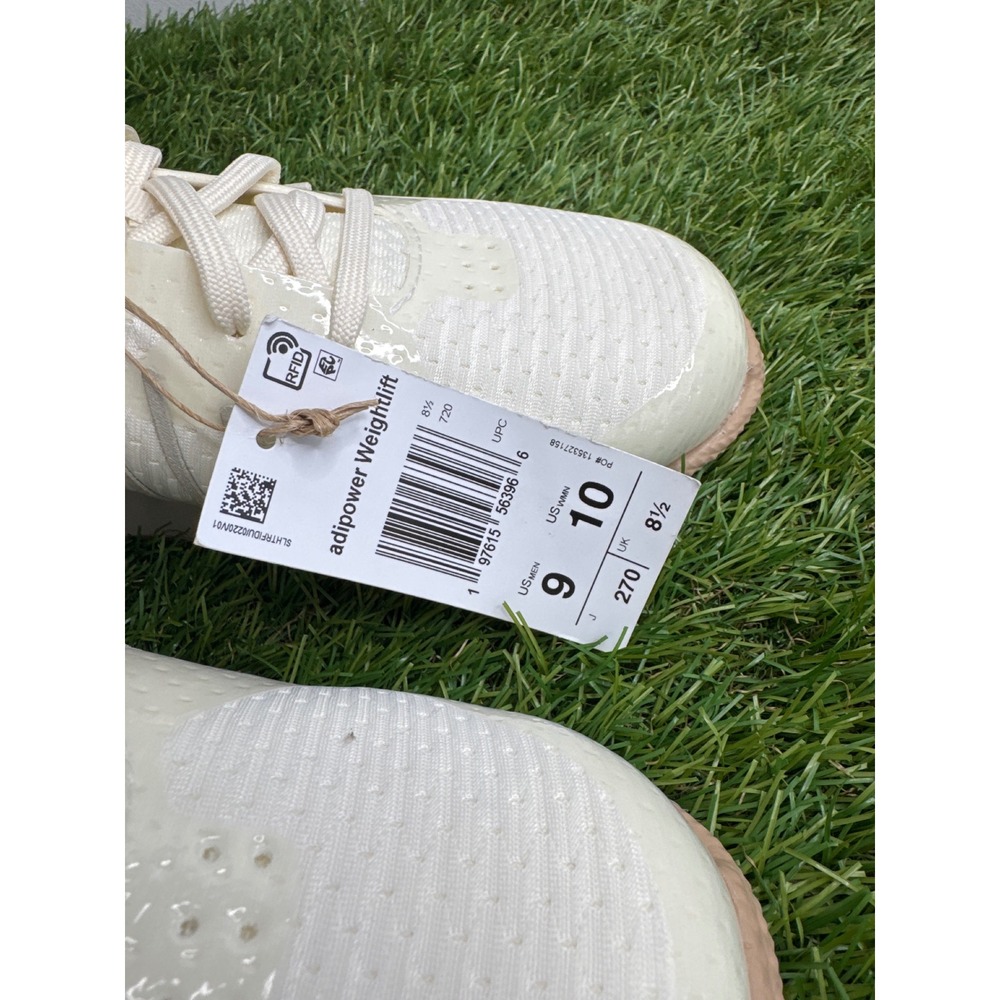 Adidas Adipower Weightlift 3 Shoes Mens 9‎ Womens 10 Off White Pink IH8235 NEW - Picture 7 of 10